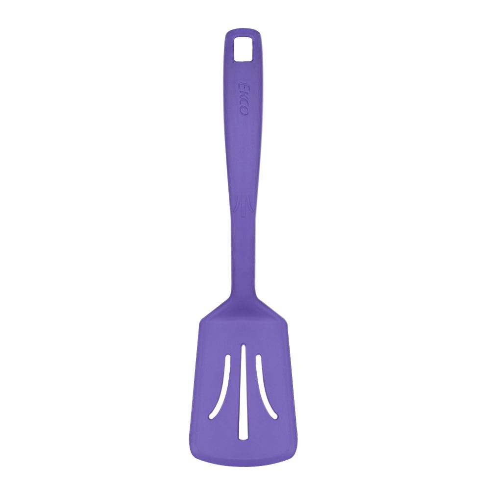 Volteador ranurado morado curvo 32 cm Ekco