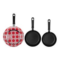 Juego de sartenes de aluminio 3 piezas Octo rojo 43469 Ekco