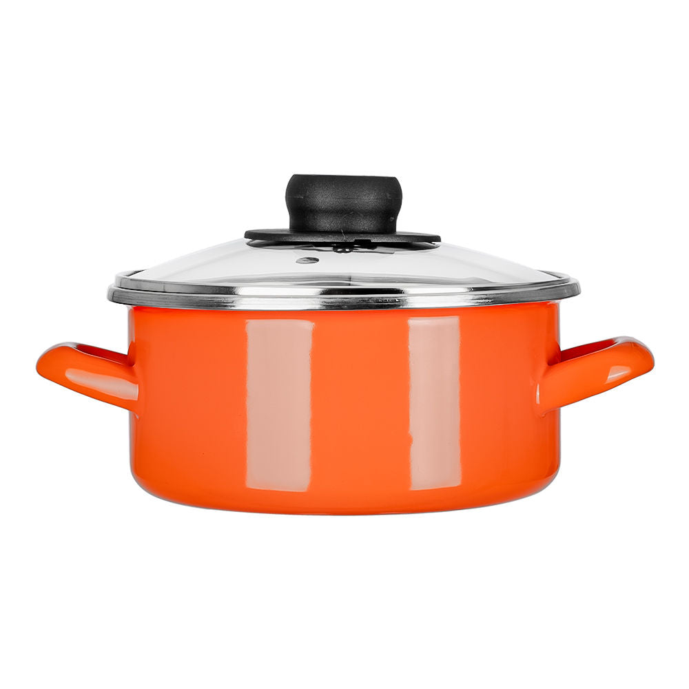 Cacerola de peltre con tapa 1.600 litros Emotion naranja 70010491 Ekco