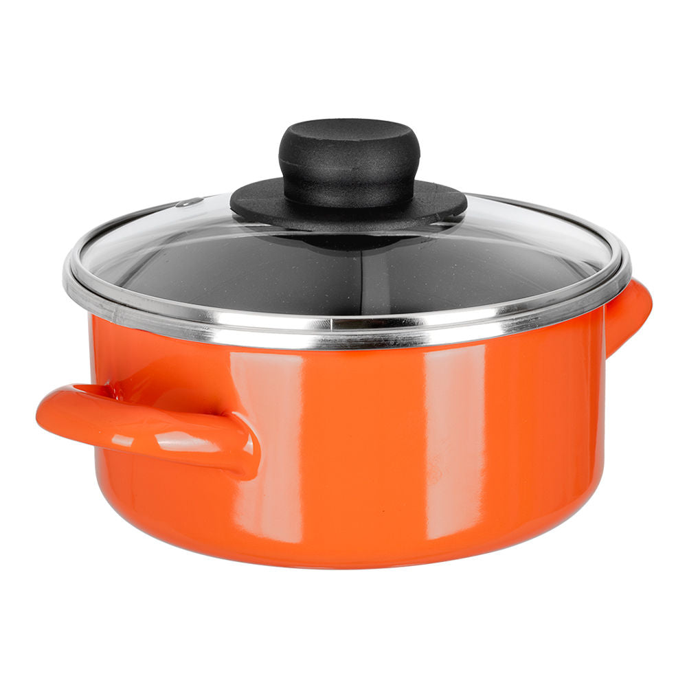 Cacerola de peltre con tapa 1.600 litros Emotion naranja 70010491 Ekco