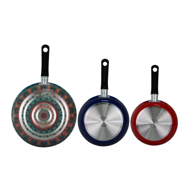 Juego de sartenes de aluminio antiadherente 3 Piezas Hippie Chic Ekco