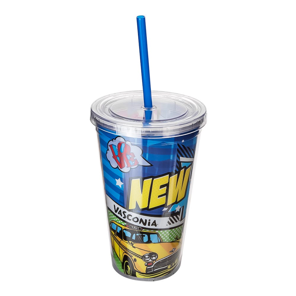 Vaso de plástico dec 450 ml NYC POP C 28713 Vasconia