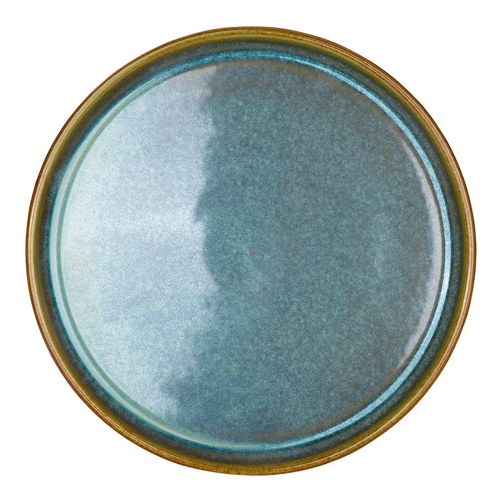 Plato trinche de porcelana 23 cm plana Caribe azul 8PPZ0911CARI3 Ánfora