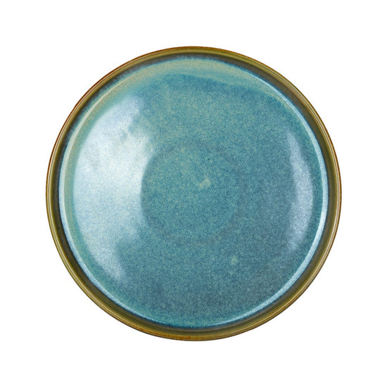 Plato trinche de porcelana 27 cm plana Caribe azul 8PPZ1111CARI3 Ánfora