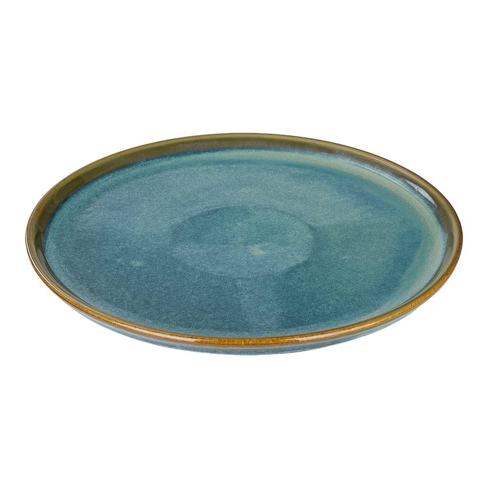 Plato trinche de porcelana 27 cm plana Caribe azul 8PPZ1111CARI3 Ánfora