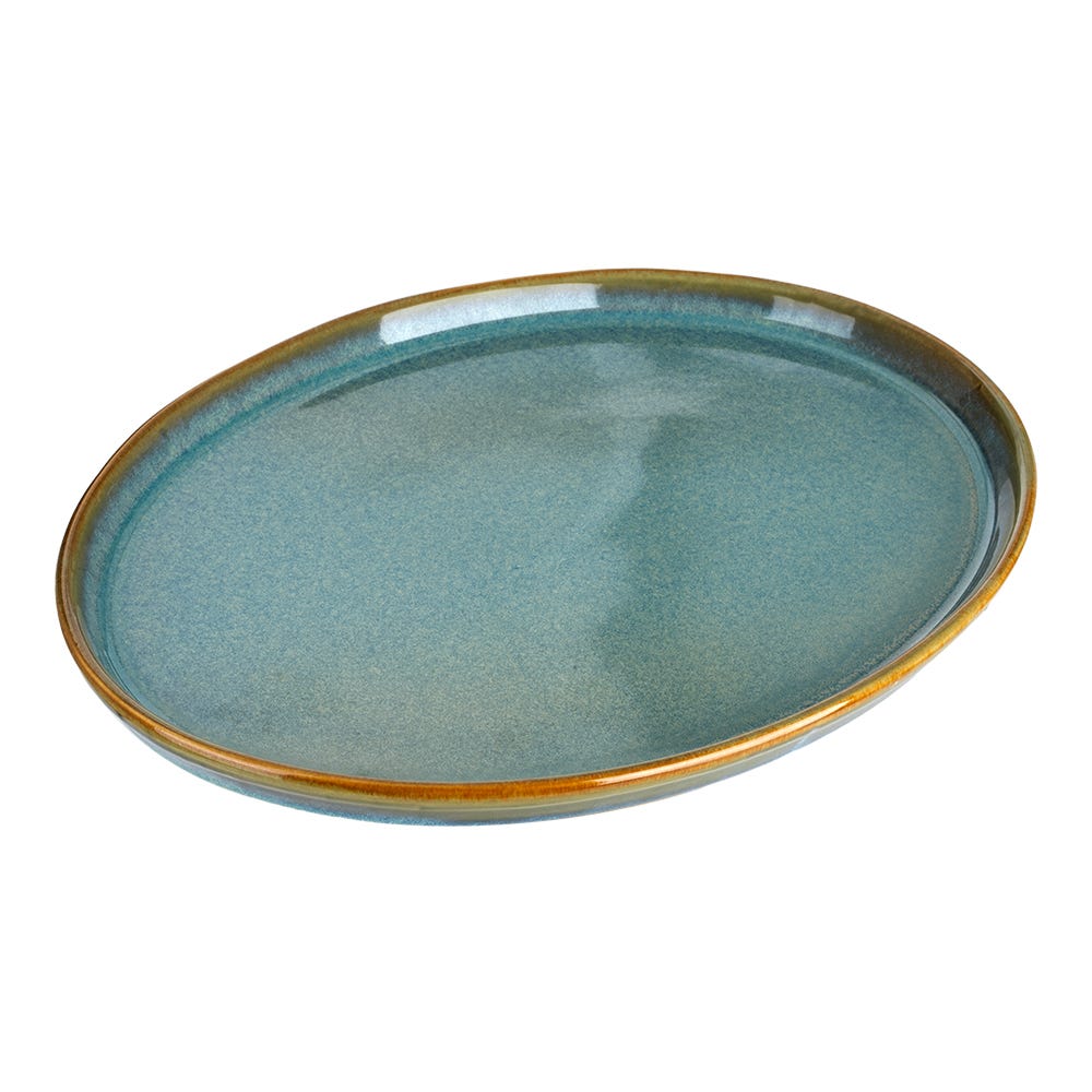Platón oval de porcelana 33.8 cm plana Caribe azul 8PPJ3411CARI3 Ánfora – vista 4