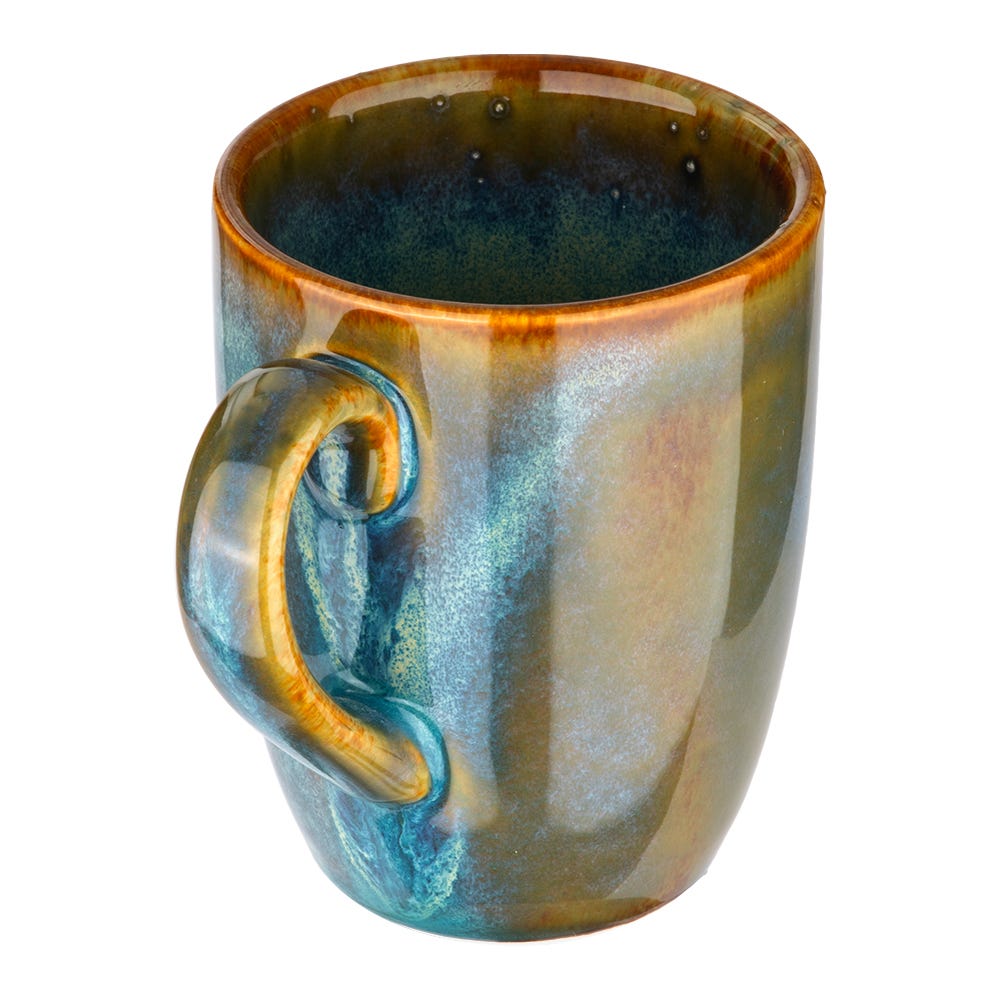 Taza de porcelana 350 ml Liverpool plana Caribe azul 8TCL0211CARI3 Ánfora – vista 3