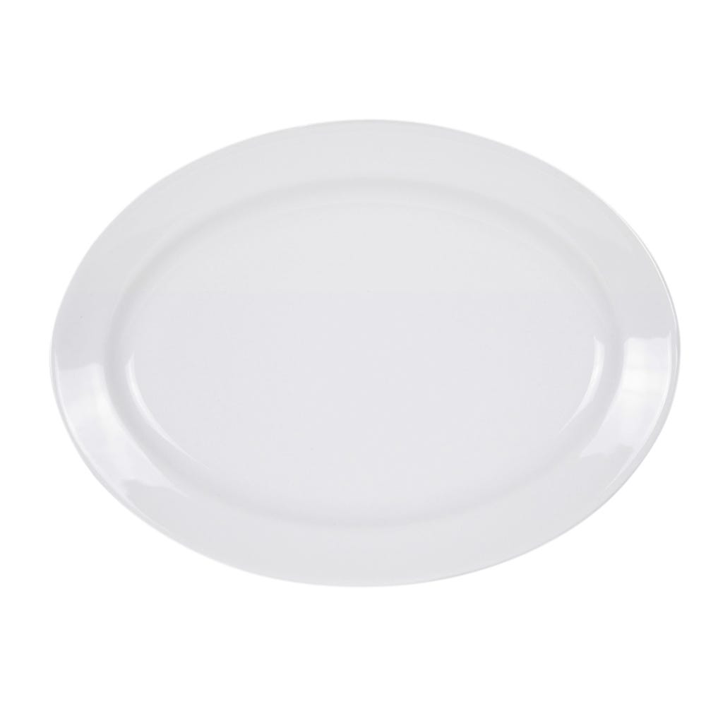 Platón oval blanco polar 31 cm Ánfora
