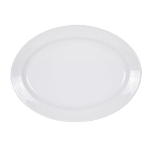 Platón oval blanco polar 31 cm Ánfora