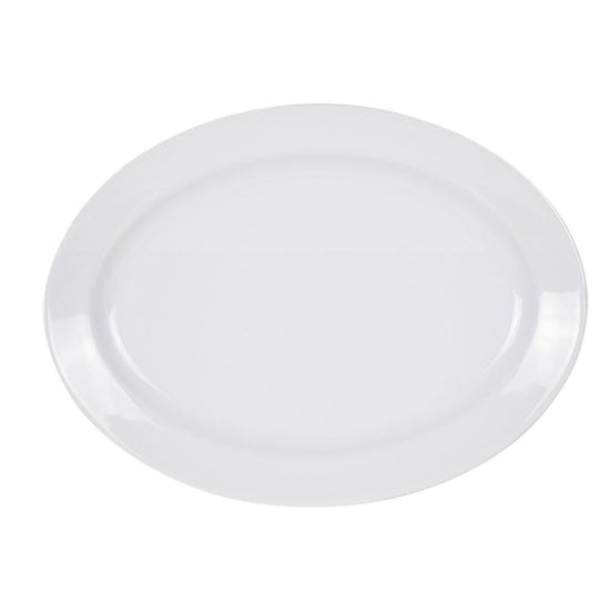 Platón oval blanco polar 31 cm Ánfora