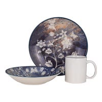 Vajilla de cerámica decorada 9 piezas Jardín 1VAJ092024303 Ánfora