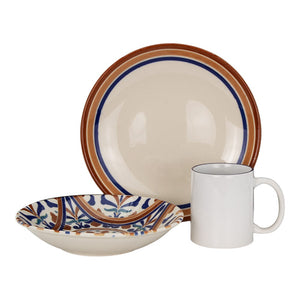 Vajilla de cerámica decorada 9 piezas Andaluz 1VAJ092024313 Ánfora