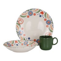 Vajilla de cerámica decorada 9 piezas Calipso 1VAJ0920PCAP3 Ánfora
