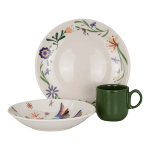 Vajilla de cerámica decorada 9 piezas Paraíso 1VAJ092024333 Ánfora
