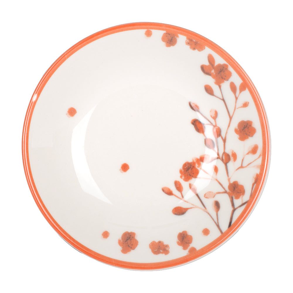 Vajilla de cerámica decorada 9 piezas Peach Blossom Love 1VAJ092024353 Ánfora