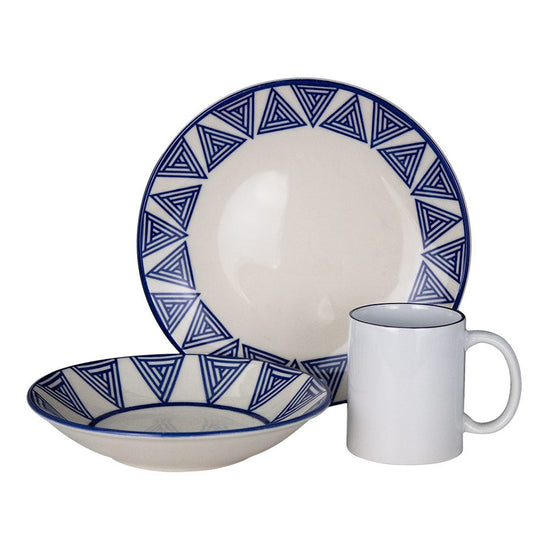 Vajilla de cerámica decorada 9 piezas Universo 1VAJ092024373 Ánfora