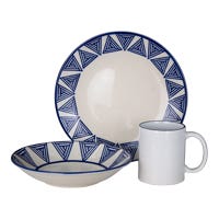 Vajilla de cerámica decorada 9 piezas Universo 1VAJ092024373 Ánfora