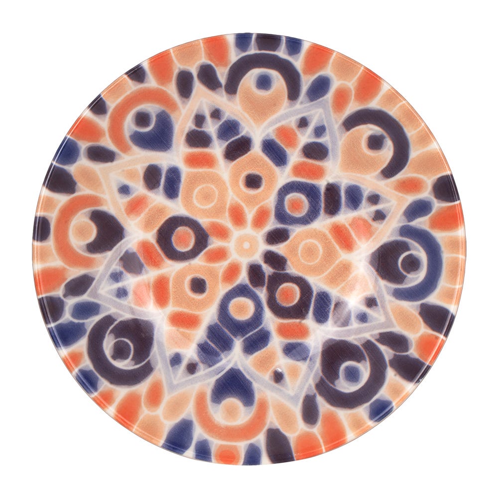 Vajilla de cerámica decorada 9 piezas Cítrico 1VAJ0920PCIT3 Ánfora