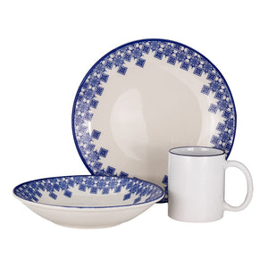Vajilla cerámica decorada 9 piezas Mosaicos 1VAJ0920PMOS3 Ánfora