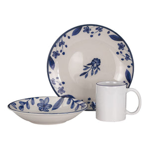 Vajilla cerámica decorada 9 piezas Blue Summer 1VAJ0920PBSU3 Ánfora