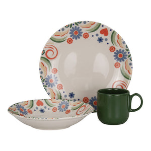 Vajilla de cerámica decorada 12 piezas Calipso 1VAJ1220PCAP3 Ánfora