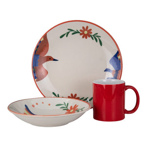 Vajilla de cerámica decorada 12 piezas Cariba 1VAJ122024363 Ánfora