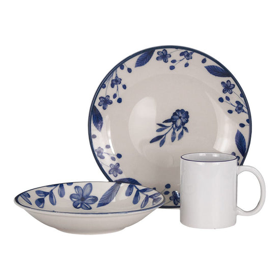 Vajilla cerámica decorada 12 piezas Blue Summer 1VAJ1220PBSU3 Ánfora