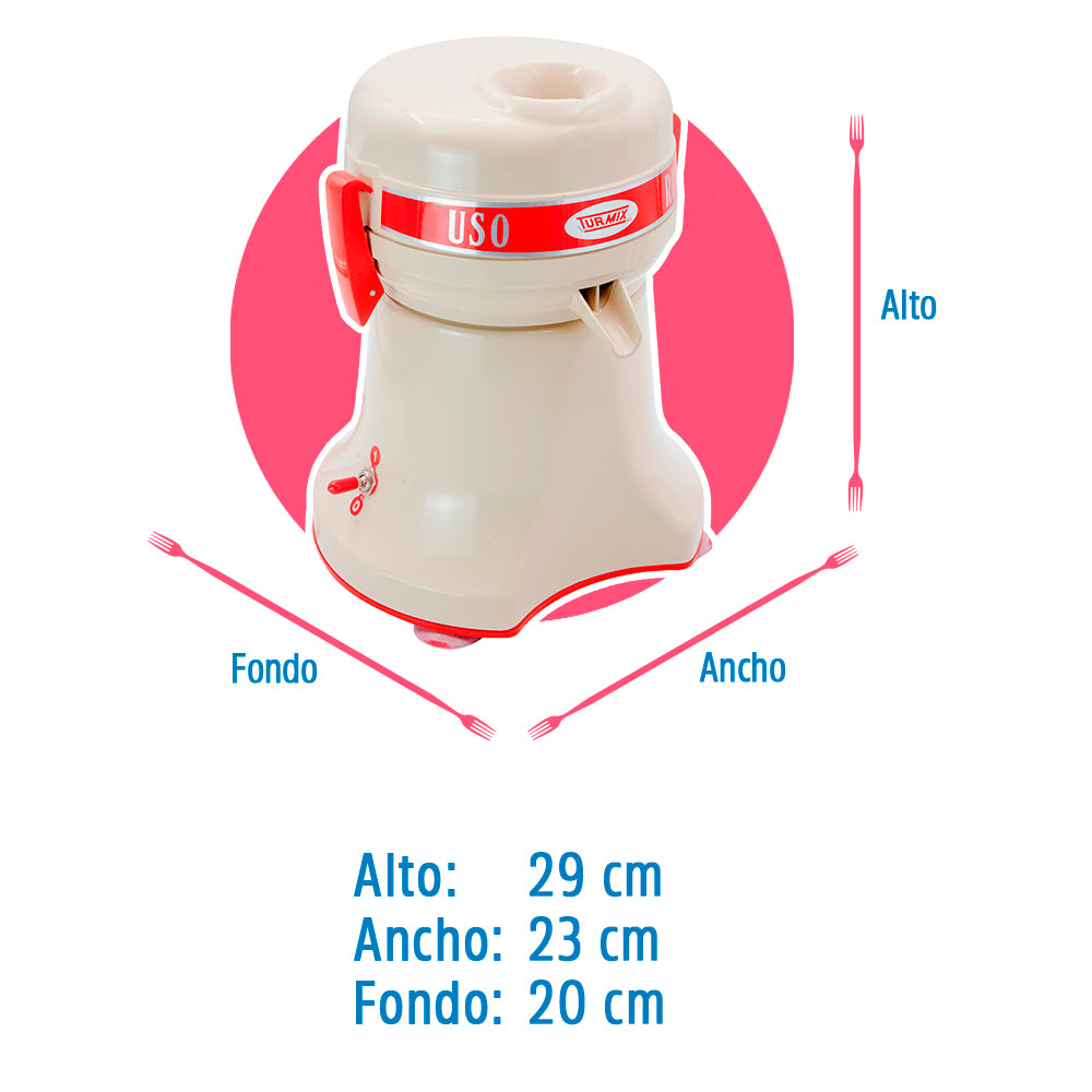 Extractor de jugos y exprimidor de cítricos uso rudo TU05 Turmix