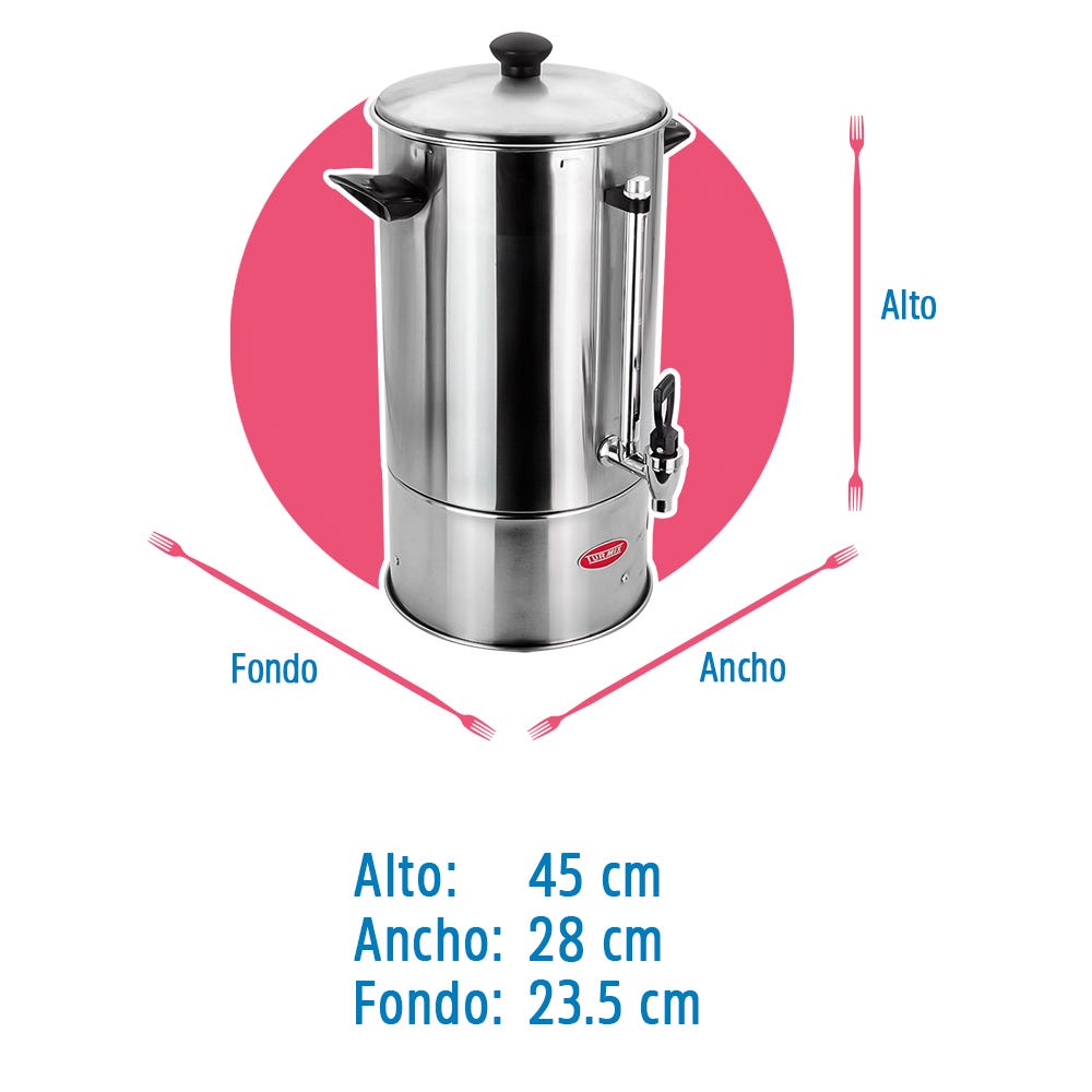 Cafetera 50 tazas TU36 acero inoxidable CTI-10L Turmix
