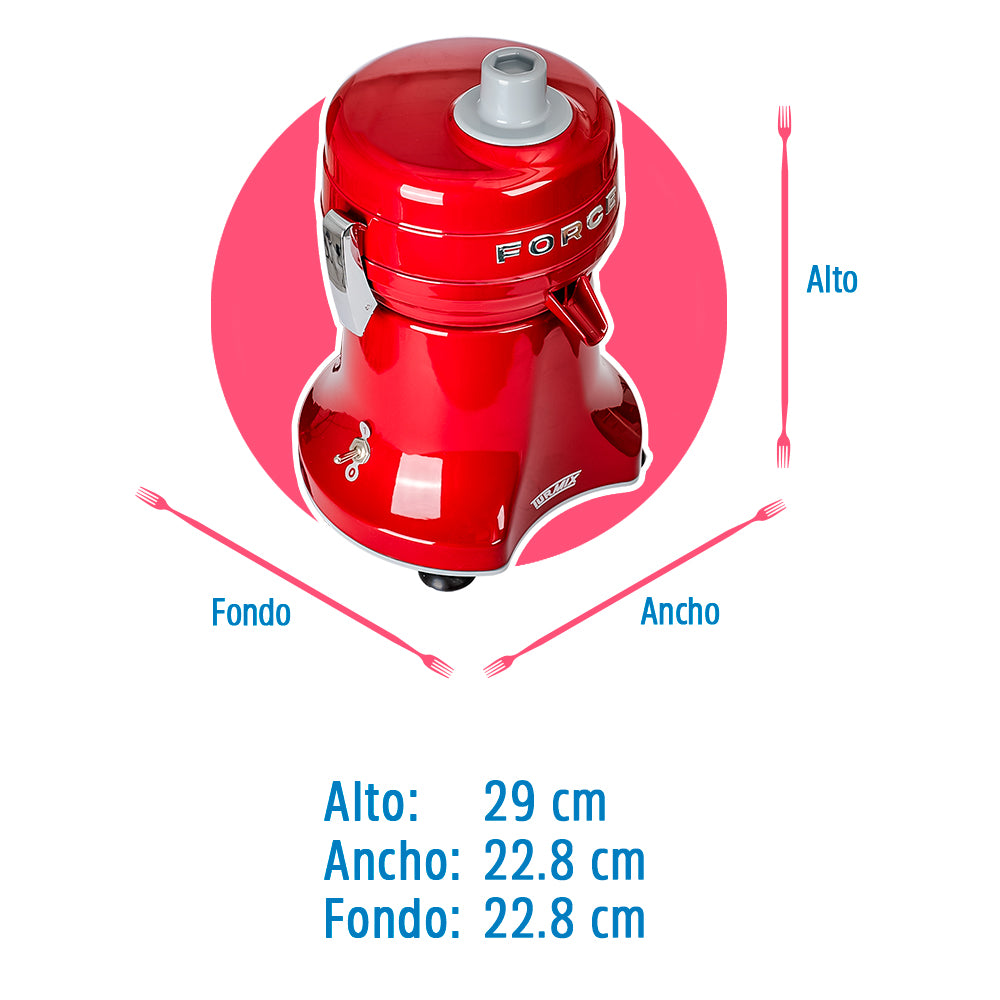 Extractor de jugos de acero rojo Force 179-1044 Turmix – vista 9
