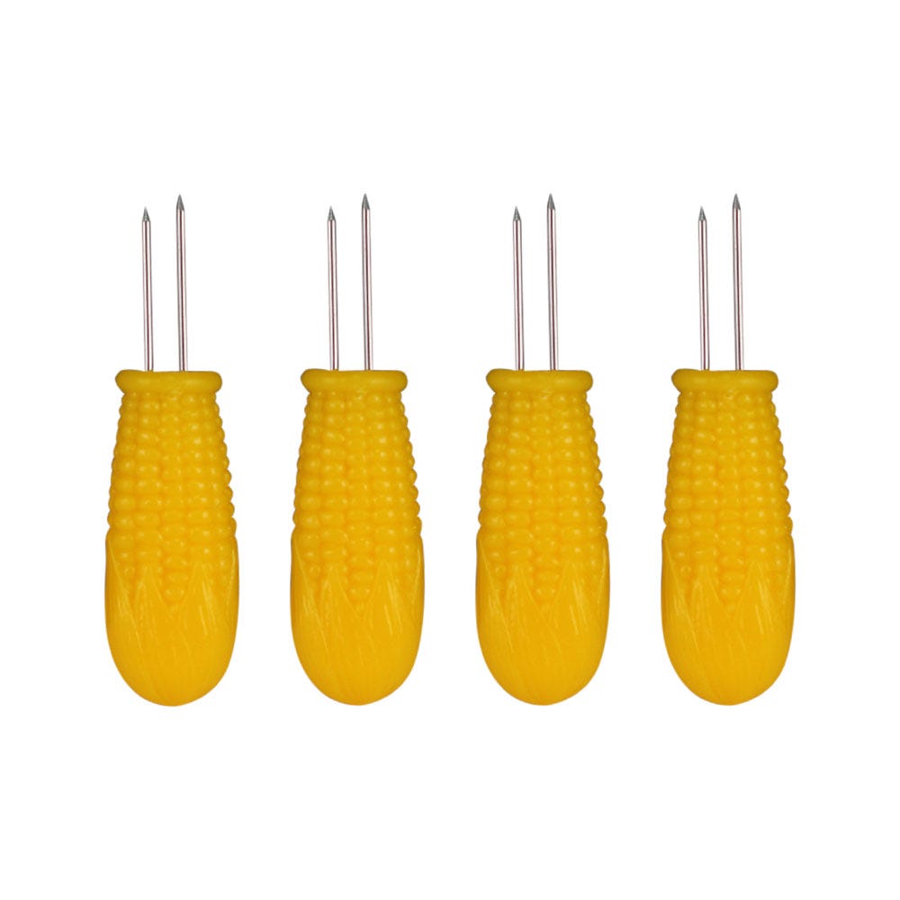 Juego de 4 pinchos para mazorcas de maíz 7 cm