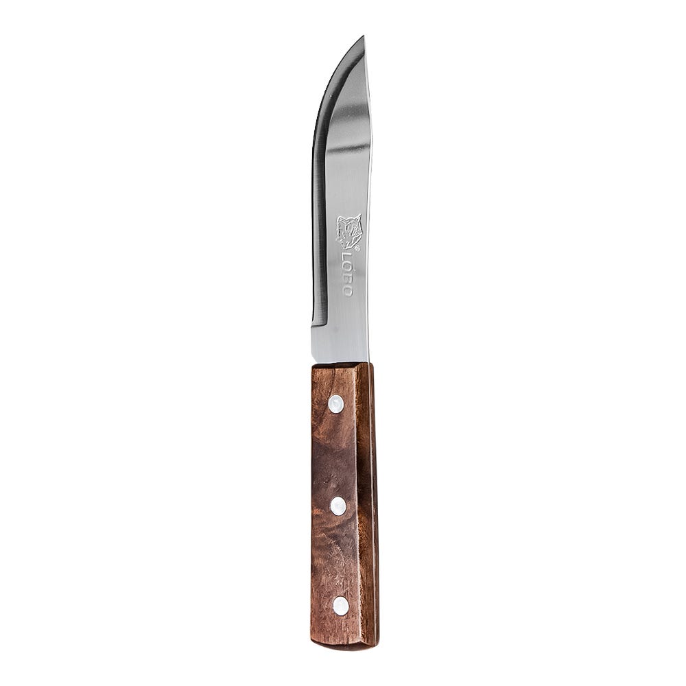 Cuchillo de cocina de acero inoxidable 23.4 cm mango madera L-251-05 Lobo