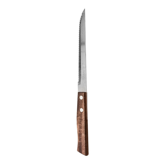 Cuchillo filetero sierra de acero inoxidable 21.5 cm mango madera L-202-05 Lobo