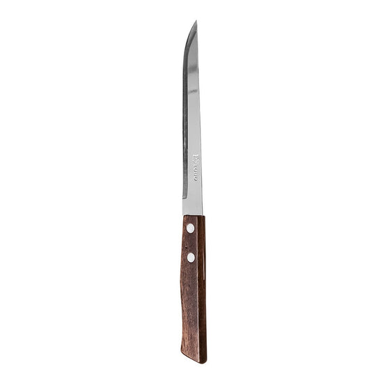 Cuchillo filetero liso de acero inoxidable 22 cm mango madera L-204-05 Lobo