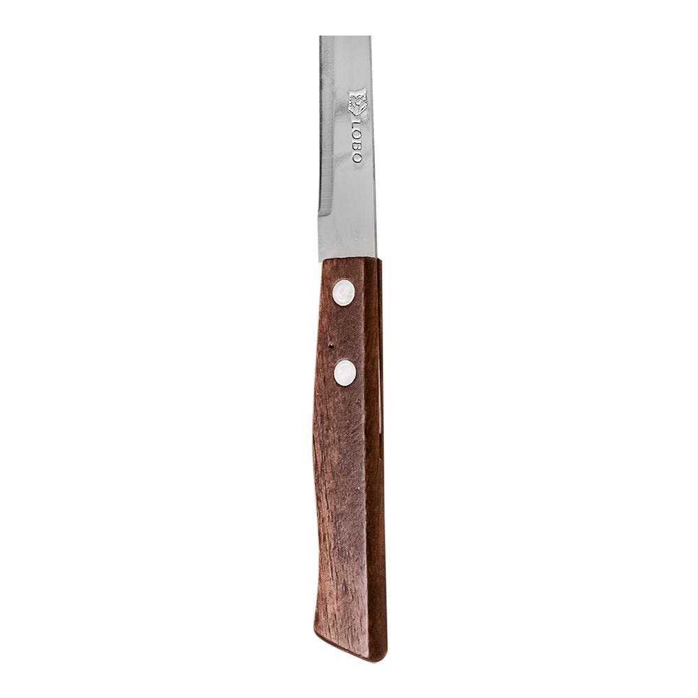Cuchillo filetero liso de acero inoxidable 22 cm mango madera L-204-05 Lobo