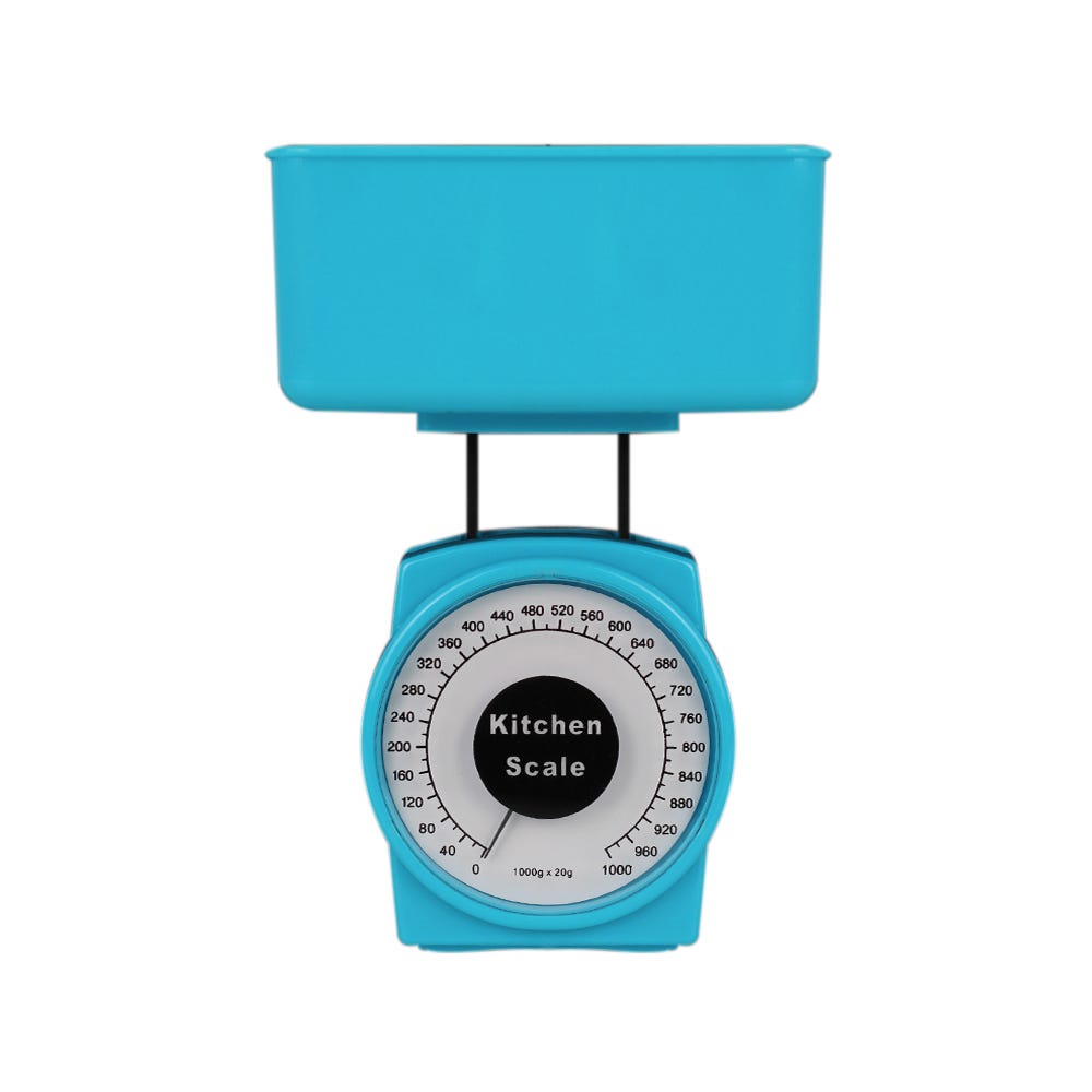 Mini báscula de cocina mecánica azul 1 kg