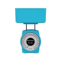 Mini báscula de cocina mecánica azul 1 kg
