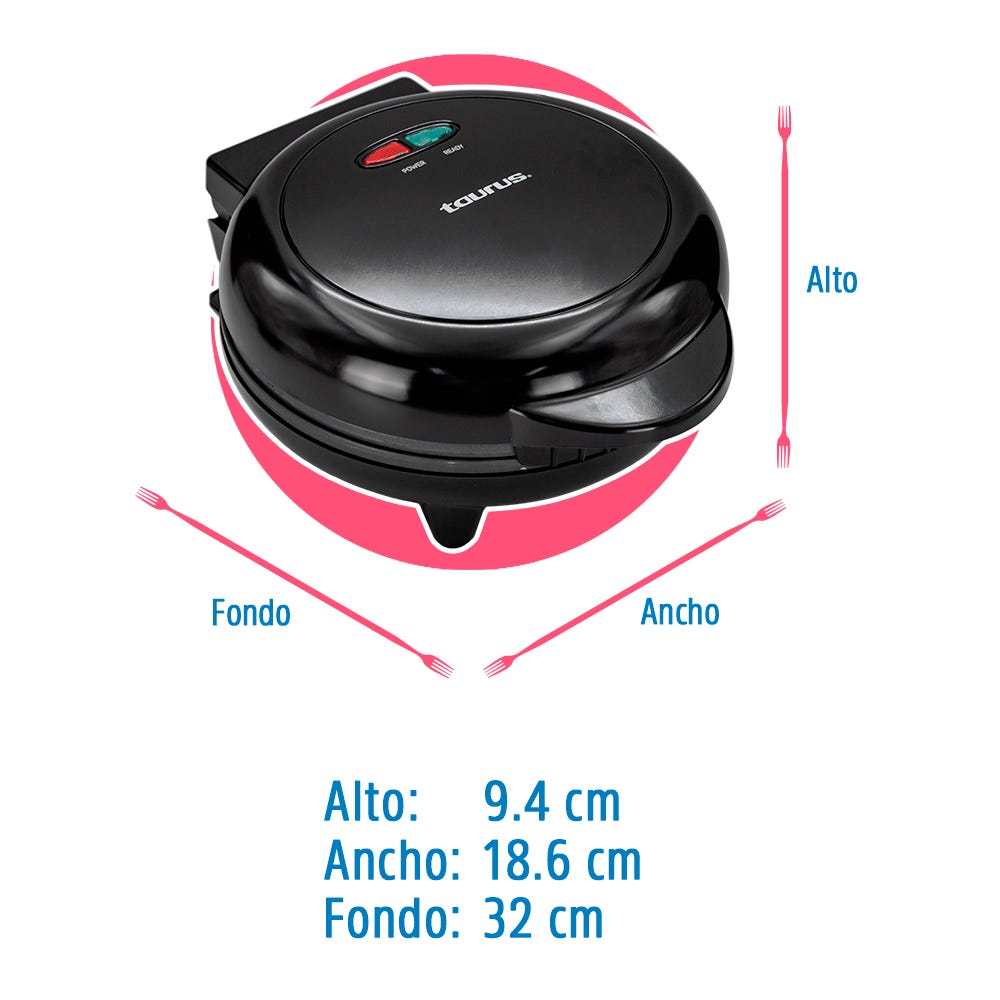 Wafflera bélgica negra M96814090 Taurus