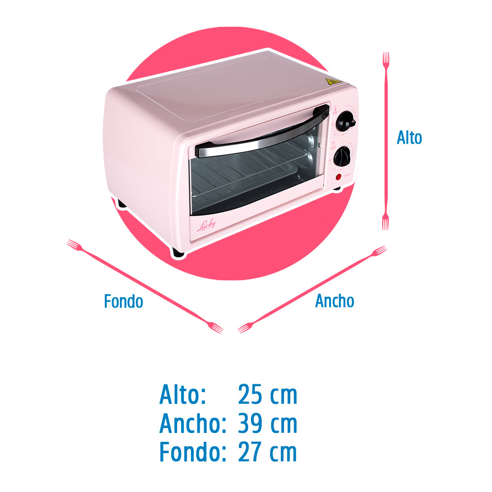 Horno eléctrico Kuki Pink M97100030 Lucky