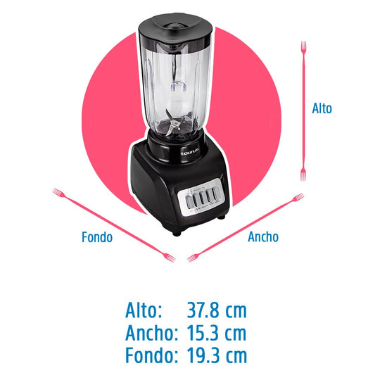 Licuadora 4 velocidades negra HALEY Taurus – vista 7