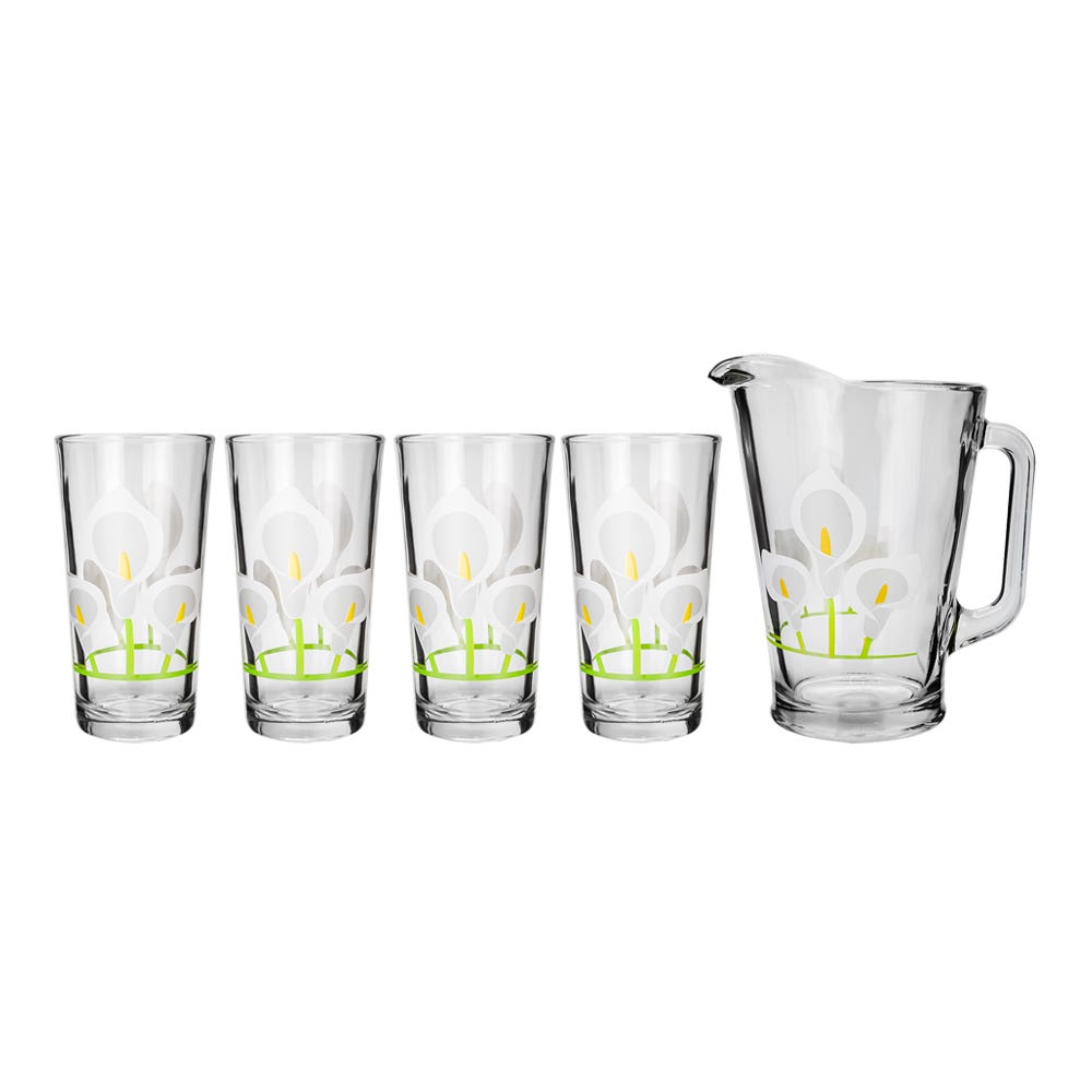 Juego de agua de vidrio 5 piezas Alcatraz A427 Crisa