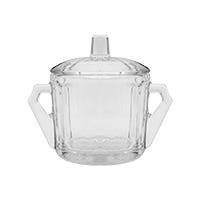 Azucarera con tapa de vidrio Crisa