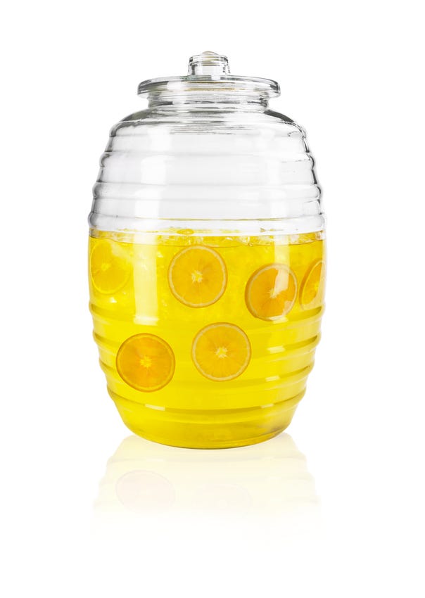 Barril de vidrio con tapa 10 L Lunita