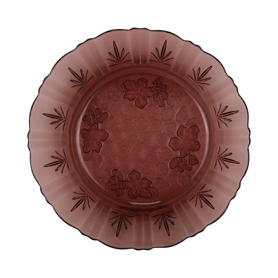 Plato hondo de vidrio Magueyes 19.7 cm uva 811 Crisa