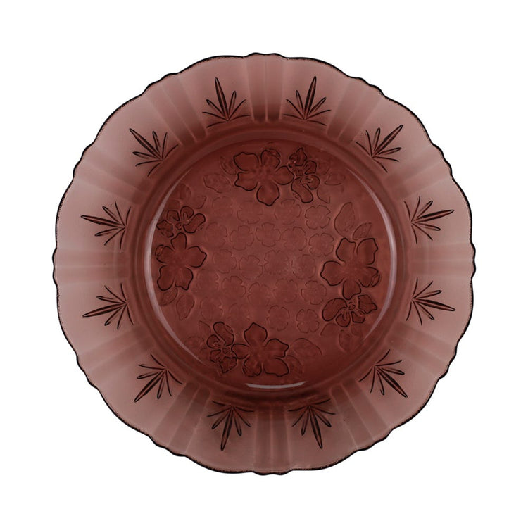 Plato hondo de vidrio Magueyes 19.7 cm uva 811 Crisa