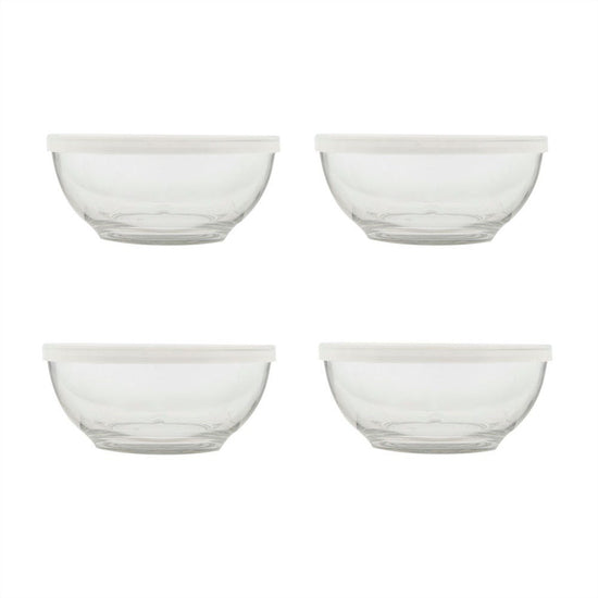 Juego 4 tazones con tapa 300 ml