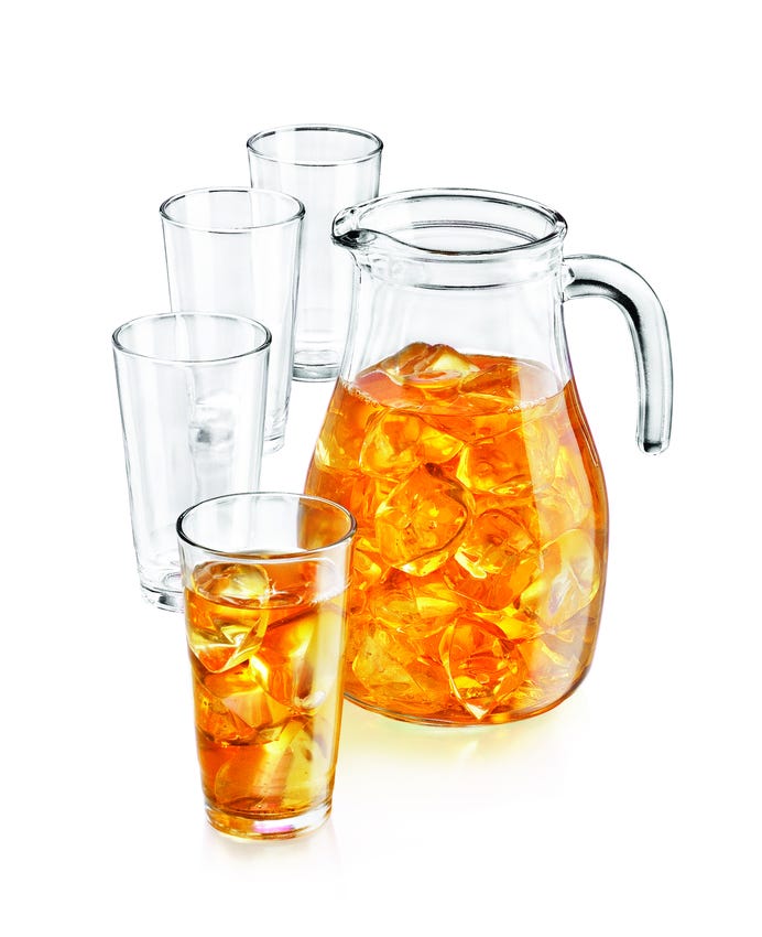 Juego de agua 5 piezas cristalino Santa Elenita