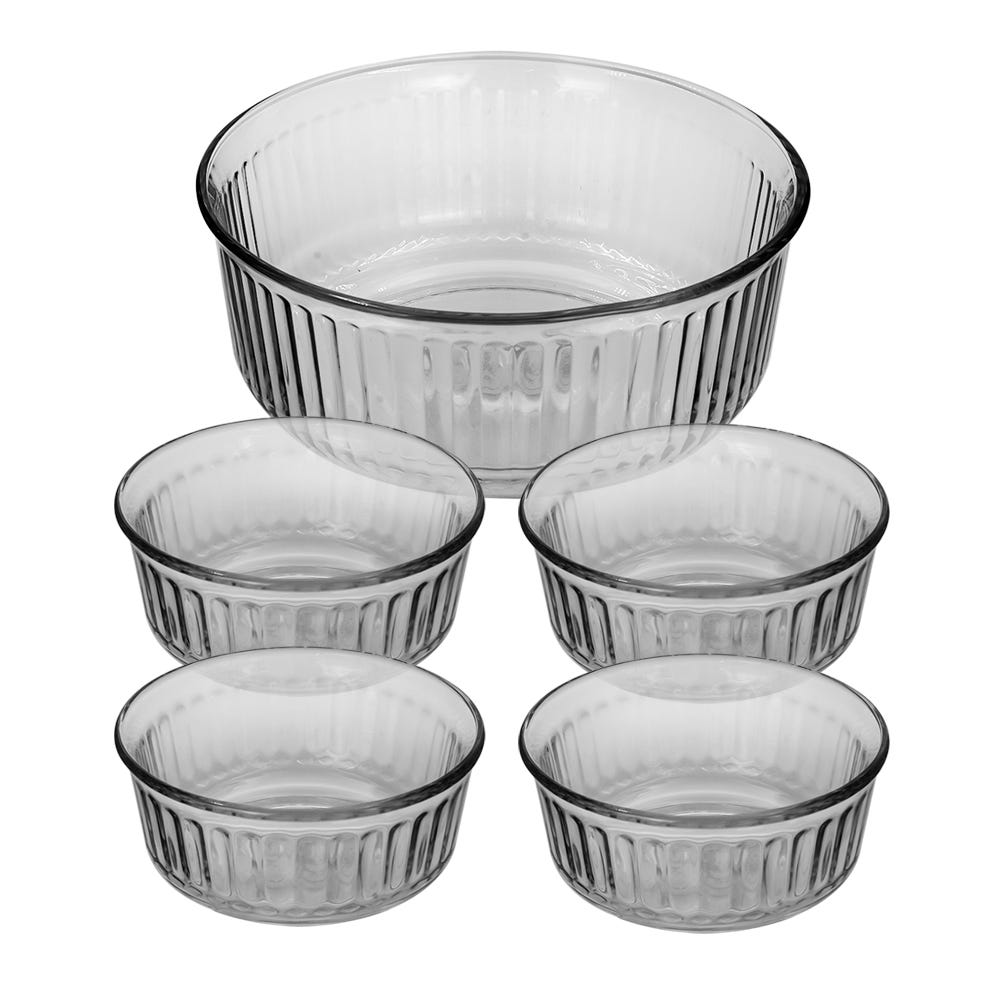 Juego de Ensaladera de vidrio 5 Piezas Sensacion 1485 Crisa