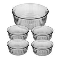 Juego de Ensaladera de vidrio 5 Piezas Sensacion 1485 Crisa