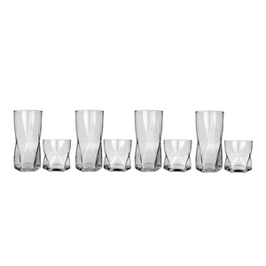 Juego de vasos de vidrio Rombus 8 piezas C285 Libbey